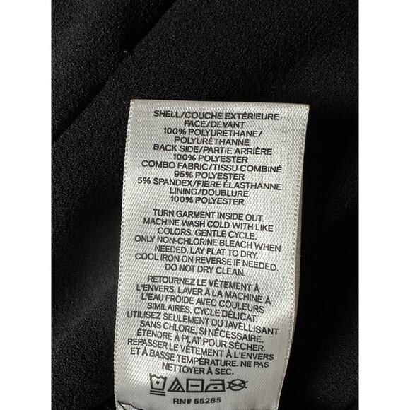 Express Women S Black Midi Dress With Faux Leather Top Accent Retro - Picture 13 of 13